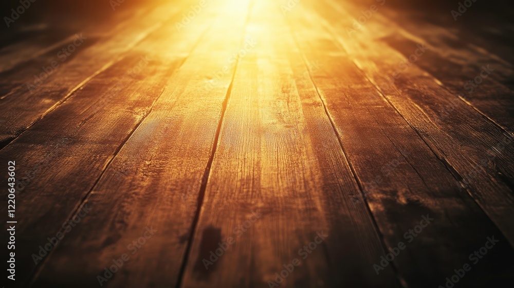Poster soft gradient patterns on wooden tabletop with light