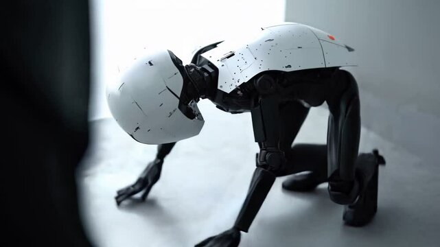robot bows before masters