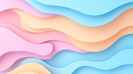 Obraz premium A mix of bold and pastel abstract shapes overlaid with varying opacities and smooth transitions.