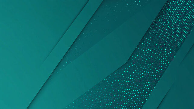 Abstract geometric teal background with layered shapes and dotted texture. Business background
