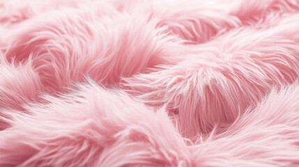 A soft, fluffy pink alpaca fur texture that appears luxurious and inviting. The fur has a plush, voluminous, and wavy texture, creating a dreamy and cozy ambiance.