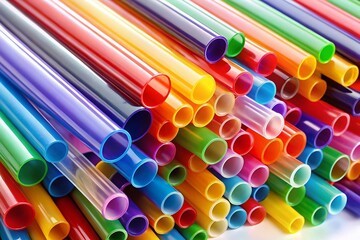 Colorful Plastic Tubes Isolated on White Background - Perfect for Packaging Design