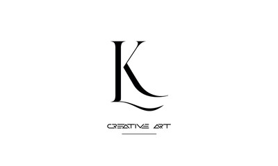 LK, KL, L, K abstract letters logo monogram