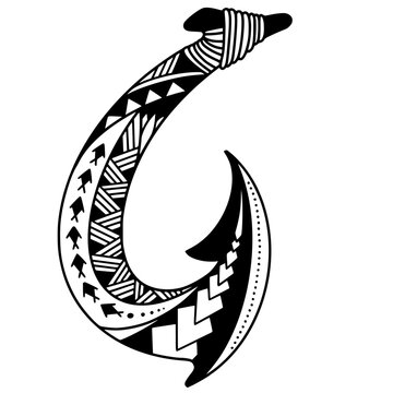 Fototapeta Hawaiian fish hook tattoo design.