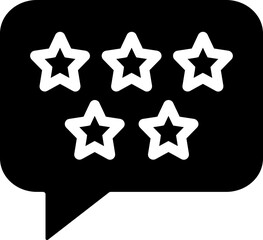 Rating Chat Glyph Icon