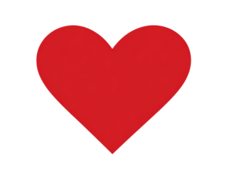 Isolated Red Heart Symbol on White Background