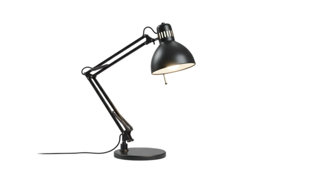 Black Adjustable Desk Lamp Modern Office Lighting