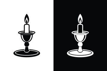Candle holder icon vector on White Background ,Vector Art Illustration on white background.