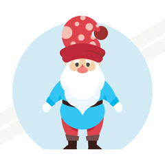 An illustration of a Christmas gnome representing holiday cheer and festivity