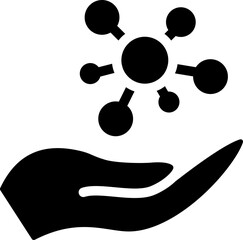 Molecule Study Glyph Icon