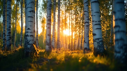 sun shining through the trees