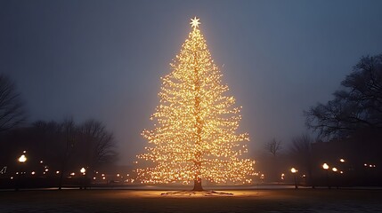 christmas tree in the night