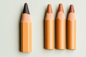 Naklejka premium Soft Orange Crayon Texture on Clean White Background Showcasing Smooth Transitions and Gentle Shading With Subtle Lighting