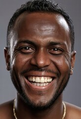 Obraz premium portrait of a black man laughing