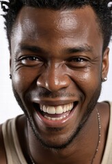 Obraz premium portrait of a black man laughing