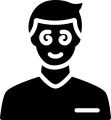 Male Hypnotize Glyph Icon