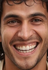 Fototapeta premium portrait of a man, close-up on face of a guy