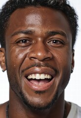 Obraz premium portrait of a black man laughing