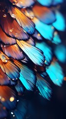 Obraz premium Color butterfly fairy wings texture poster background