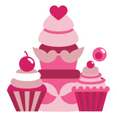 set of cupcakes