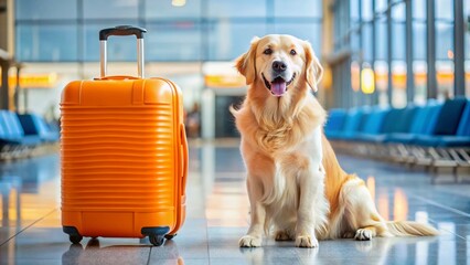 Cute Dog Airport Luggage Guardian: Funny Puppy Waits for Owner's Return