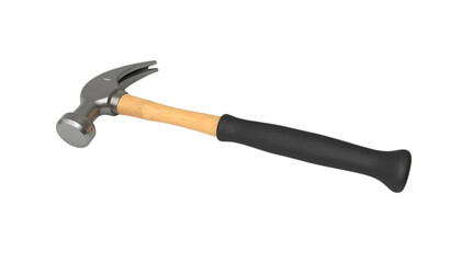 Claw Hammer with Wood Handle and Rubber Grip