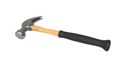 Claw Hammer with Wood Handle and Rubber Grip