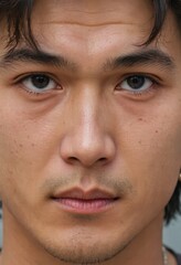 Fototapeta premium portrait of a man, close-up on face of a guy