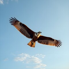 Flying eagle in the air 