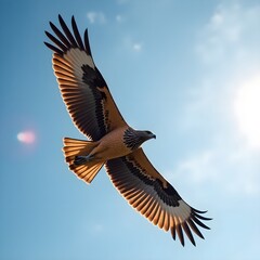 Flying eagle in the air 