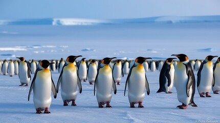 penguin colony on the beach