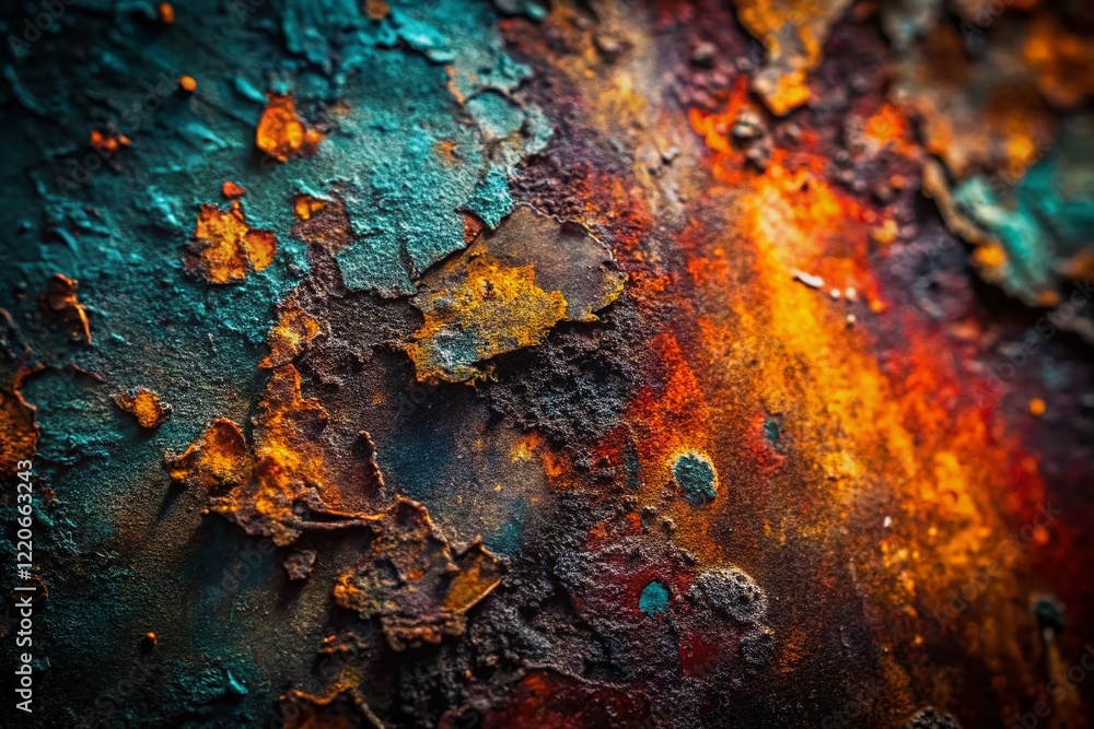 Poster dark grunge texture: abstract macro background with scratches and grain