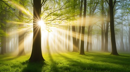 morning in the forest