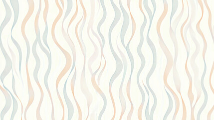 Neutral wavy lines in soft pastel tones create seamless flowing pattern, evoking calm and understated aesthetic