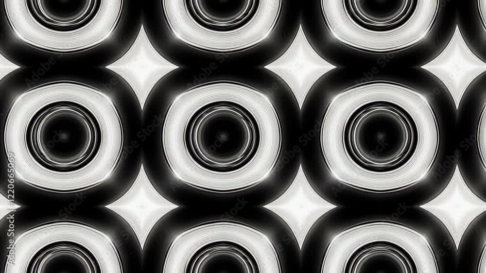Poster abstract geometric pattern of circles creating a modern, monochrome design for contemporary art or d