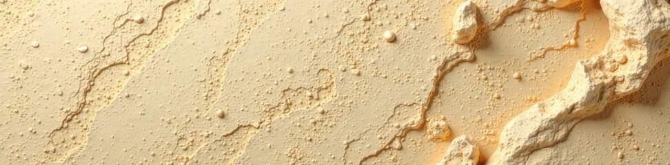Obraz premium Textured beige rock wall, abstract warm tones, weathered, earthy, detail