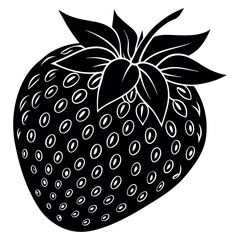 illustration of an apple with leaf  illustration silhouette on White Background 