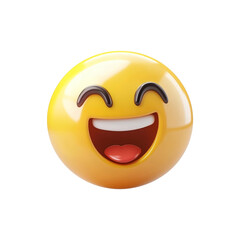 Fototapeta premium Minimalistic Cartoonish Flat Matte Happy Smiley Face Icon