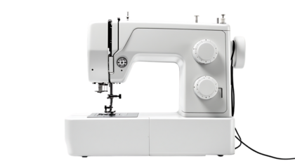 White Sewing Machine Compact Design Easy to Use