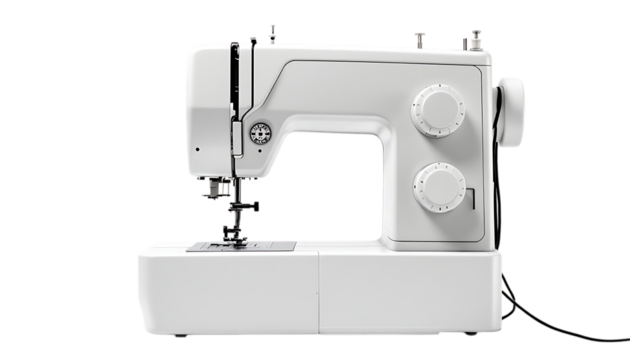 White Sewing Machine Compact Design Easy to Use