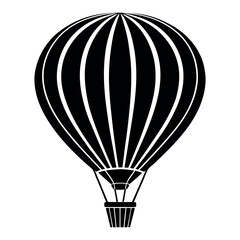 Fototapeta premium hot air balloon isolated illustration silhouette on White Background 