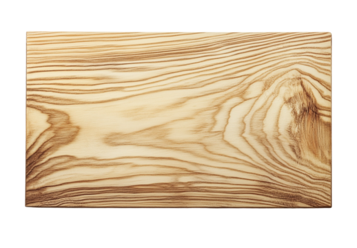 Top View of Textured Wooden Tabletop with Rich Natural Grain Pattern Isolated on White and Transparent Background