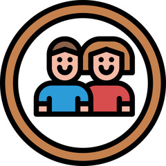 citizen filled outline icon