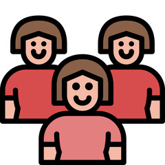 women group filled outline icon