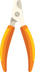 Pet nail clipper with orange handles for grooming a cat or small dog at home or at the veterinary office
