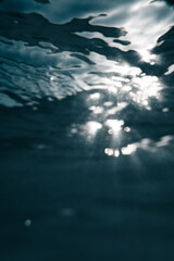 Textura de agua del mar desde dentro 