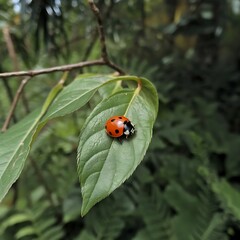 Fototapeta premium ladybird on a leaf