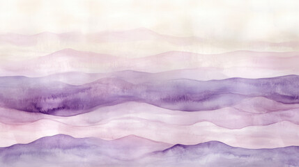 Soft watercolor landscape with lilac and lavender tones blending into serene gradient of muted hues, evoking tranquility and calm