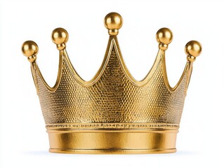 Majestic Gold Crown Silhouette with Orbs - Cinematic Ultra-Detailed Image on White Background