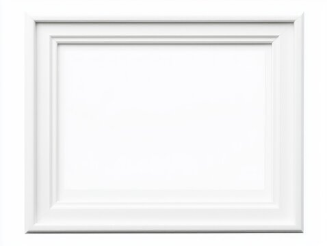 Isolated Cinematic Polaroid Frame Shape in White with Ultra-Detailed Design Element